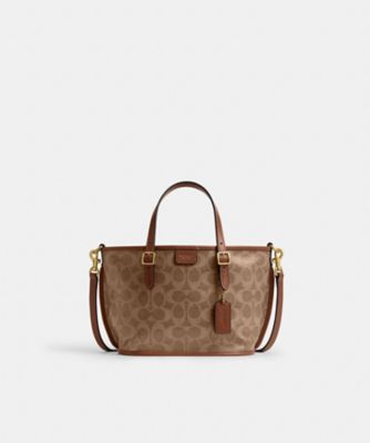 ＜COACH＞タクシー　トート　バッグ　２１・シグネチャー　キャンバス